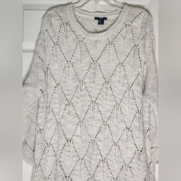 H&M M Cream Chunky Knit Longsleeves WOOL Blend Women’s Sweater - Picture 6 of 10